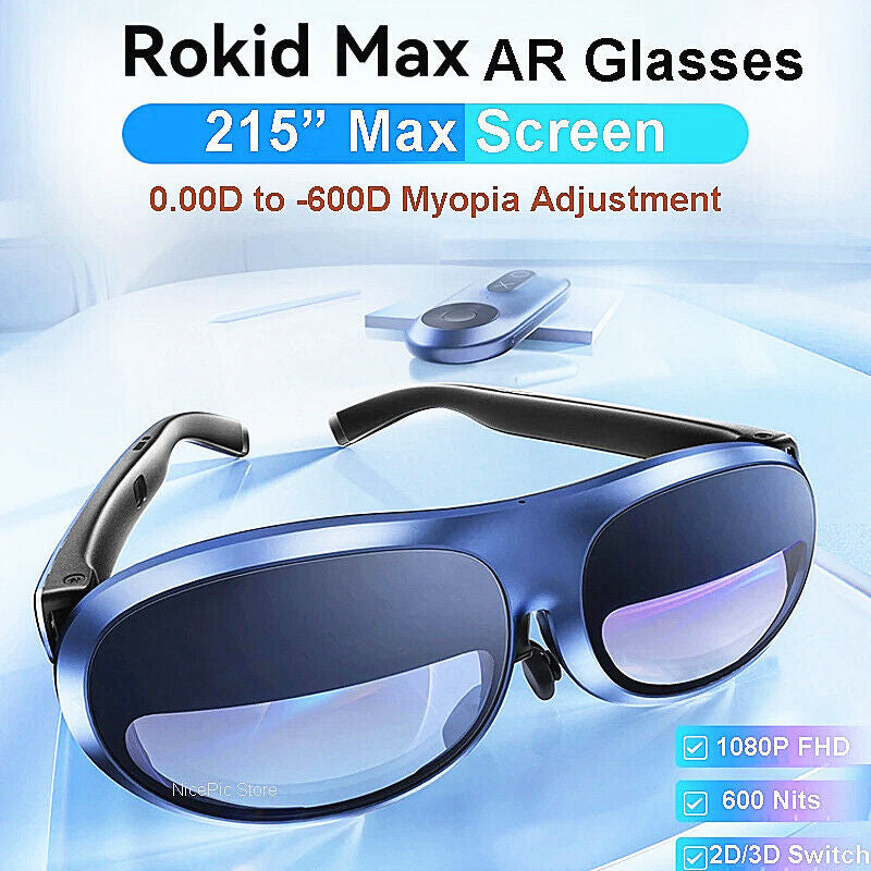 Rokid Max AR Glasses: 360-Inch Immersive Micro-OLED Display for Ultra-Smooth, Customized Viewing Experience