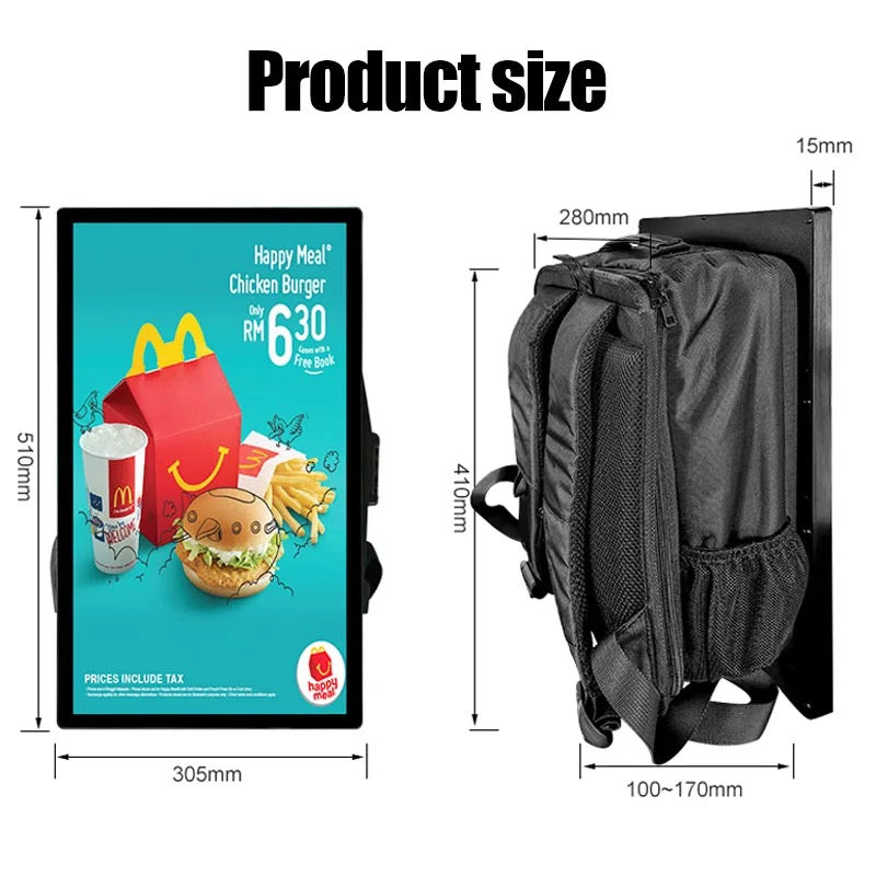 MEYA - SE 22 High Brightness Digital LCD Backpack for Advertising and Promotions