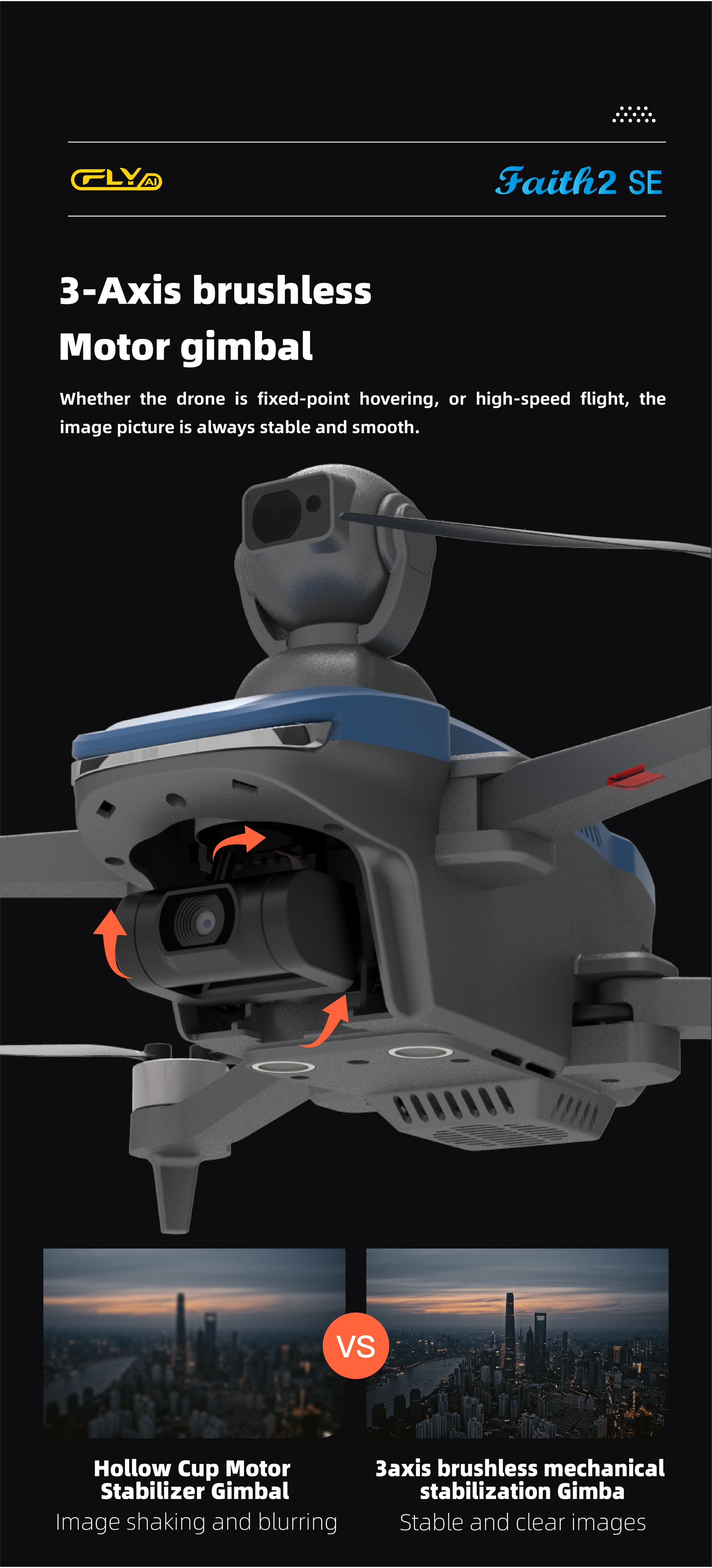 FLY Ai Faith 2 SE Drone: 4K Cinematic Flyer with Ai 540° Obstacle Avoidance and Advanced GPS Navigation