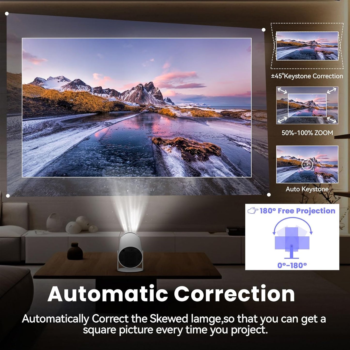 media mea HY 300 Pro 4K Projector for Home and Commercial Applications