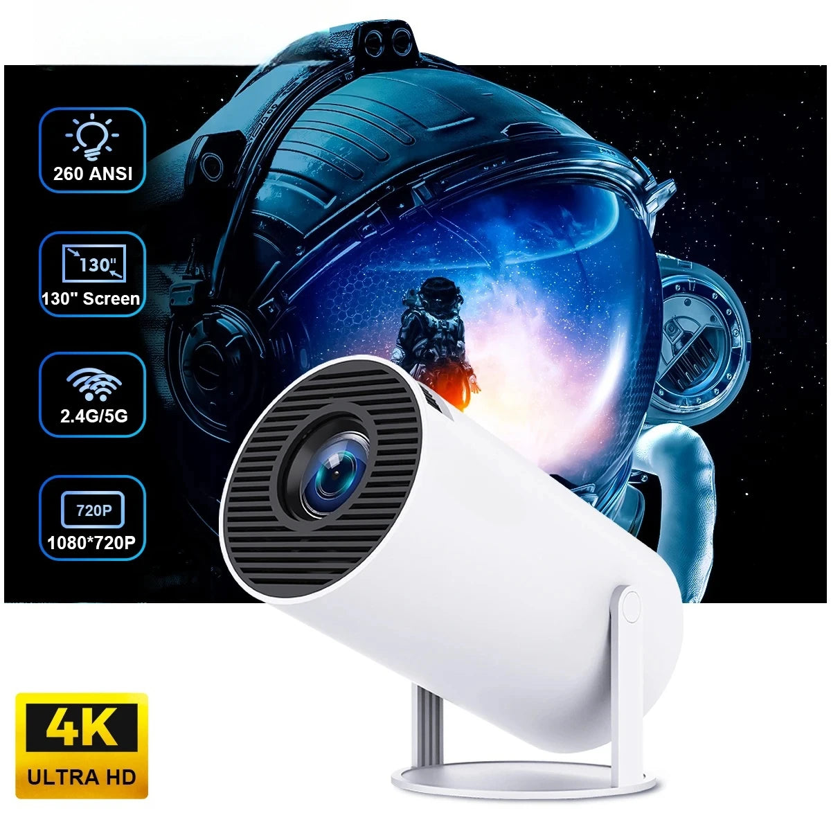 media mea HY 300 Pro 4K Projector for Home and Commercial Applications