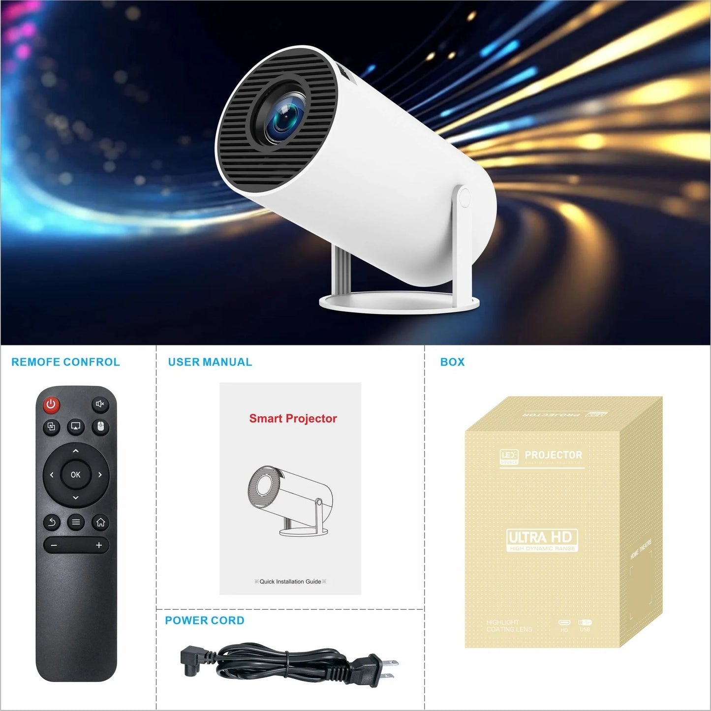 media mea HY 300 Pro 4K Projector for Home and Commercial Applications